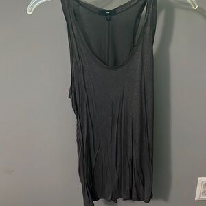 Gap long tank top. Gray with silver glitter material. Size small